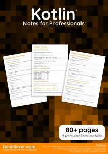 Kotlin Notes for Professionals (GoalKicker.com) (Z-Library)