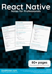 React Native Notes for Professionals (GoalKicker.com) (Z-Library)