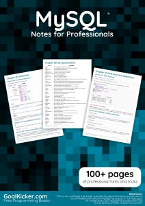 MySQL Notes for Professionals (GoalKicker.com) (Z-Library)