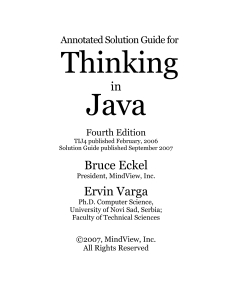 Annotated Solution Guide for Thinking in Java Fourth Edition (Bruce Eckel, Ervin Varga) (Z-Library)