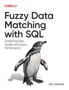 Fuzzy Data Matching with SQL Enhancing Data Quality and Query Performance (Jim Lehmer) (Z-Library)